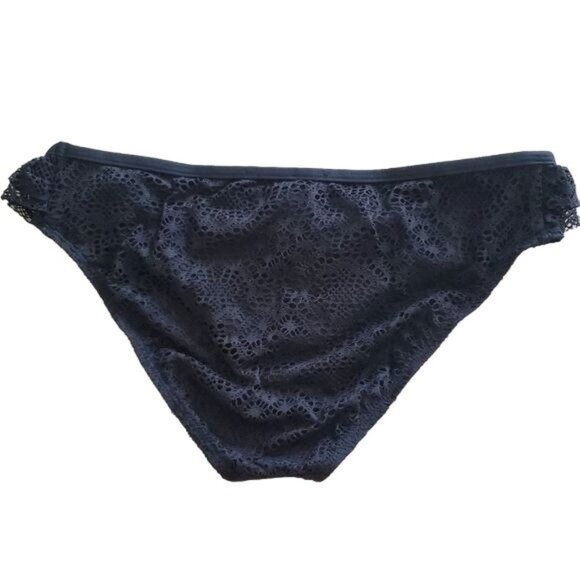 Juicy Couture womens swim bikini bottoms Ruffle Black Sz Large summer pool beach - Picture 2 of 5